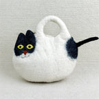 Lovely Cat Inspired Handmade Felt Handbag elevenforest