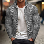 Men's Vintage Knitted Pattern Cardigan Sweater elevenforest