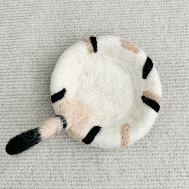 Lovely Cat Butt & Tail Handmade Felt Coaster elevenforest