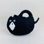 Lovely Cat Inspired Handmade Felt Handbag elevenforest