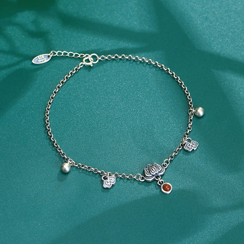 Argint Brățară de gleznă clasic cu farmec atemporal