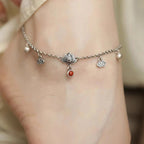 Argint Brățară de gleznă clasic cu farmec atemporal