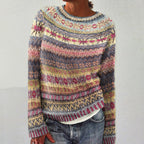 Vintage Fairman Island Knit Jacquard Crew Neck Sweater elevenforest
